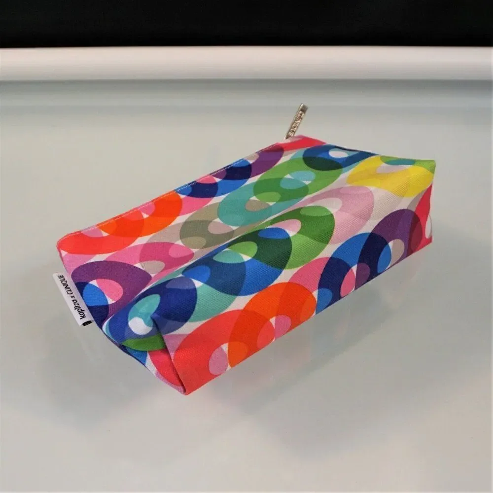 KAPITZA x CLINIQUE Logo Circles Makeup Cosmetic Travel Bag
